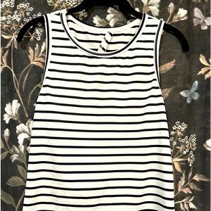 White and Black Tank Top
